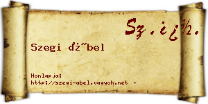 Szegi Ábel névjegykártya